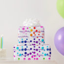 Search for rainbow dots wrapping paper White