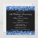 Search for blue gold 50th wedding anniversary invitations Glitter