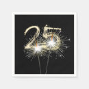 Search for 25th birthday napkins Black