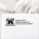 Search for pug dog return address labels Dogs