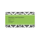 Search for green apple return address labels Damask