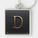 Search for black leather key rings For him