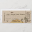 Search for vintage ticket wedding invitations Beach
