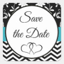 Search for blue save the date stickers Turquoise