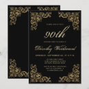 Search for vintage 90th birthday invitations Script