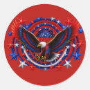 Search for red eagle stickers July 4th
