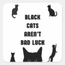 Search for bad luck cat stickers Black