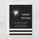 Search for sparklers invitations Black and white