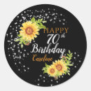 Search for sunflower birthday stickers Black