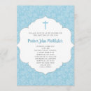 Search for blue damask christening invitations Boy