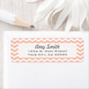 Search for modern chevron pattern return address labels Girly
