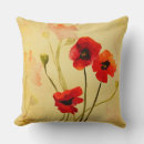 Search for red poppy cushions Watercolor