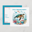 Search for sea turtle party invitations Beach