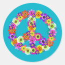 Search for orange peace sign stickers Hippie