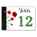 Search for red poppies table cards Poppy