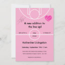 Search for basketball baby shower invitations Pink