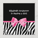 Search for zebra print baby shower invitations Girly