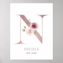 Search for monogram n posters Watercolor
