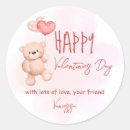 Search for valentines day bear stickers Pink