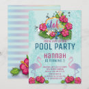 Search for flamingo pool party invitations Colourful
