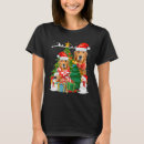 Search for christmas tree womens tshirts Golden retriever
