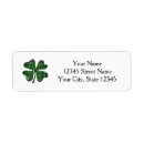 Search for irish shamrock return address labels Vintage