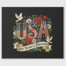 Search for freedom wrapping paper Red white and blue