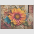Search for sunflower decoupage tissue paper Vintage
