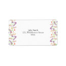 Search for garden flowers return address labels Watercolor