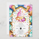 Search for pastel ice cream birthday invitations Colourful