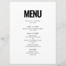 Search for minimalist wedding menus Clean