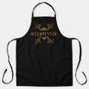 Search for elegant gold aprons Black and gold