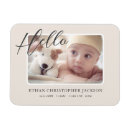 Search for magnetic birth announcement cards Photo collage