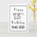 Search for 13th birthday cards 13 years old