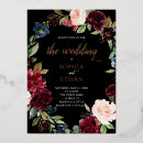 Search for burgundy black and gold wedding invitations Modern