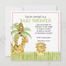 Search for jungle baby girl shower invitations Monkey