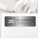 Search for silver anniversary return address labels 25th