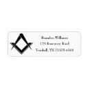 Search for compass return address labels Freemason