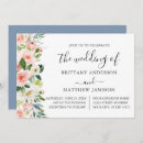 Search for dusty blue and blush invitations Watercolor pink blush floral