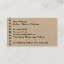 Search for writer business cards Designer