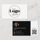 Search for black and white business cards Qr code