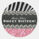Search for pink zebra birthday party stickers Glitter