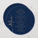 Search for blue and gold wedding menus Minimalist