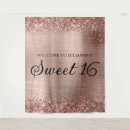 Search for rose gold sweet 16 backdrops Girly