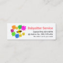 Search for helper business cards Babysitting