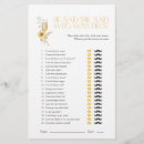 Search for sunflower bridal shower games He said she said