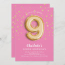 Search for 9th birthday invitations Girl