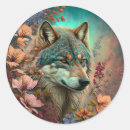 Search for wolf face stickers Floral