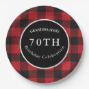 Search for buffalo plaid paper plates Red