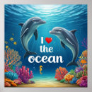 Search for love dolphins posters Beach
